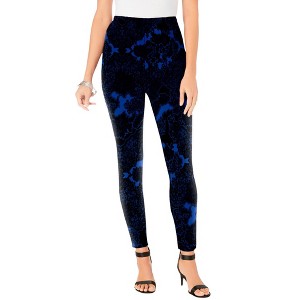 Roaman's Women's Plus Size Ankle Length Essential Stretch Legging - 1 of 4