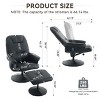 Faux Leather Massage Recliner Chair with Ottoman,360° Swivel Recliner Chair with 5-Point Vibration Massage,Home Office Recliner Chair-Coolbibila - 4 of 4