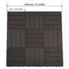 Aukfa 9-Pack WPC Interlocking Deck Tiles, 11.8"x11.8" Outdoor Indoor Waterproof Flooring, 700lb Load, Easy DIY for Patio, Balcony, Pool - 2 of 4