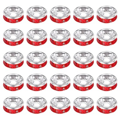 Unique Bargains Rhinestone DIY Jewelry Making Spacer Beads 50 Pcs