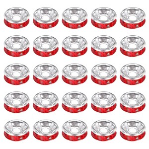 Unique Bargains Rhinestone DIY Jewelry Making Spacer Beads 50 Pcs - 1 of 4