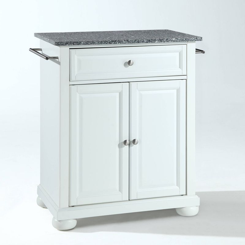 Alexandria Granite Top Portable Kitchen Island/Cart White/Gray - Crosley, 1 of 11