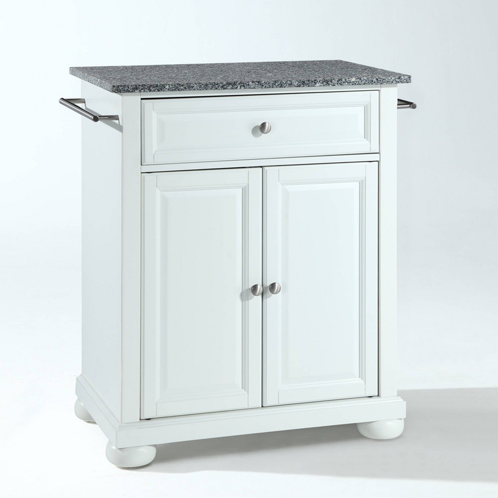 Photos - Kitchen System Crosley Alexandria Granite Top Portable Kitchen Island/Cart White/Gray  