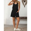 Coolmee Women Casual Trendy U Neck Twisted Stripe Knitted Sleeveless Loose Fit Shorts Jumpsuit With Pockets For Beach Vacation - 3 of 4