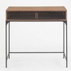 The Lakeside Collection Industrial Farmhouse Style Desk with Storage - 3 of 4