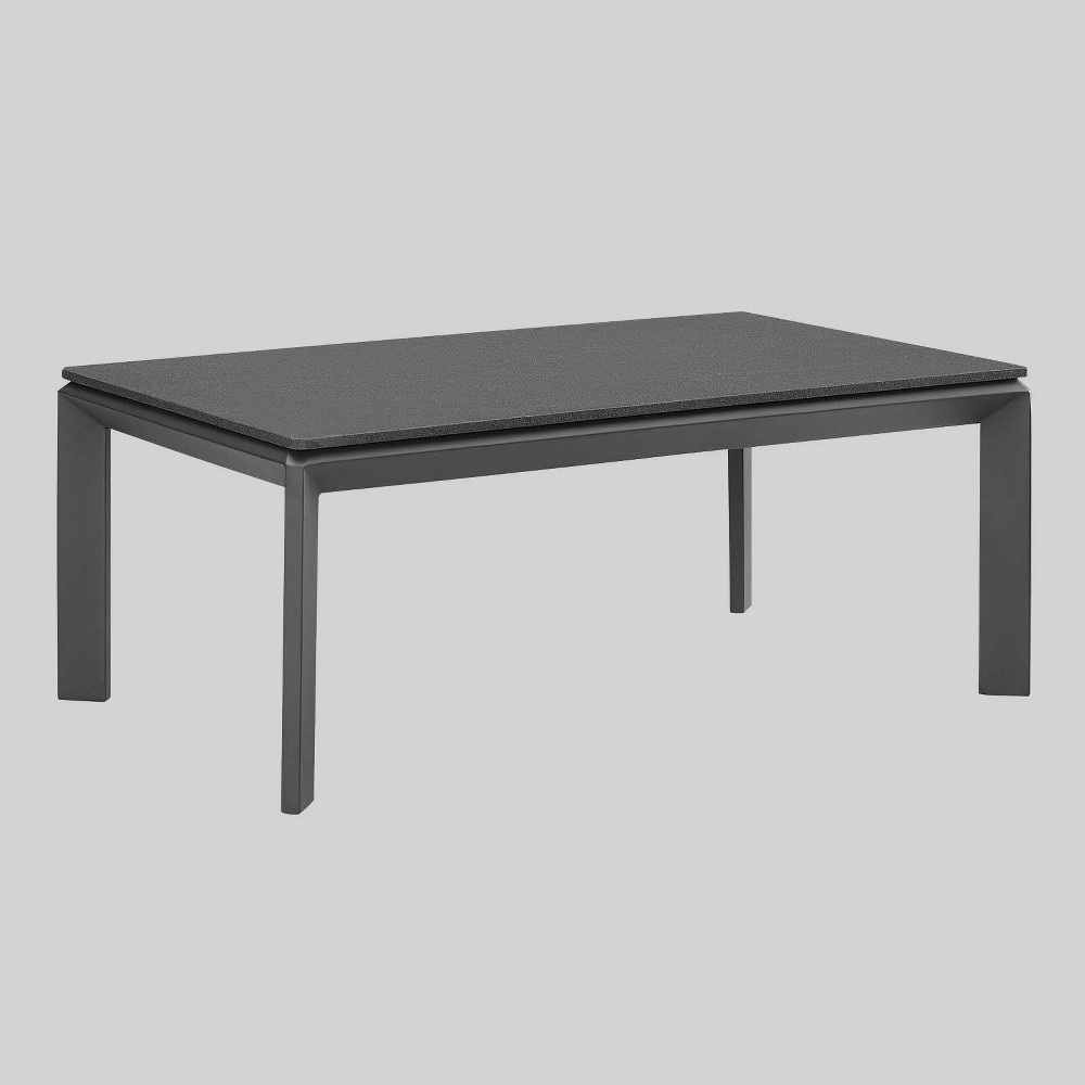 Riverside Aluminum Outdoor Patio Coffee Table - Gray - Modway