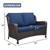 UPTIOT Wicker Outdoor Patio Loveseat - 3 of 4