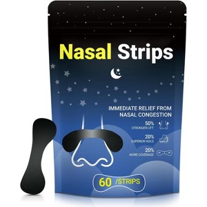 Attop Nasal Strips for Snoring–Extra Strength Nose Strips for Breathing Day and Night Use with Strong Adhesion, Stops Snoring, Sweat Resistant – 60tc - 1 of 4