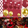 PartyWoo Balloons Red Gold Ruby Chrome 18 12 10 5 Inch 140 pcs - 2 of 4