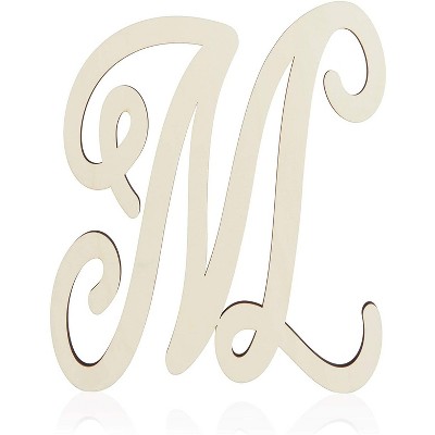 Unfinished Wood Monogram Letter M (13 in.)