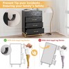 Storage cabinet with 4 drawers, anti-tip storage cabinet, suitable for clothes, wardrobe, living room, corridor, entrance - 4 of 4