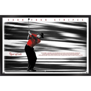 Trends International Tiger Woods - Earn Your Stripes Framed Wall Poster Prints - 1 of 4