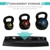 Best Choice Products 3-Piece Kettlebell Set with Storage Rack, Exercise Fitness  Concrete Weights 5lb, 10lb, 15lb - 3 of 4