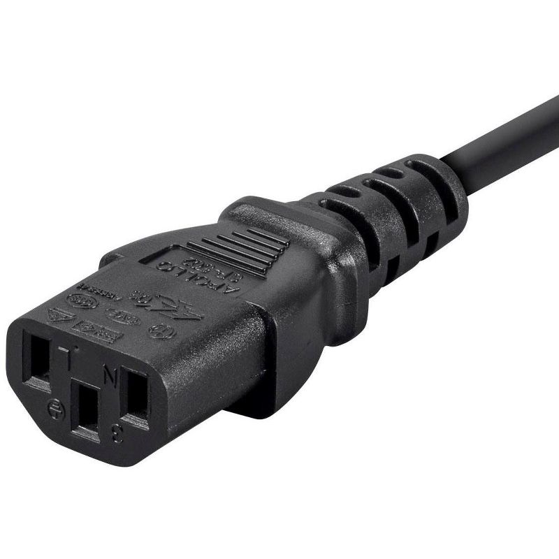 Monoprice 3-Prong Power Cord - 3 Feet - Black, England British Cable, BS 1363 (UK) to IEC 60320 C13, 18AWG, 5A/1250W, 250V For Laptop Computer, 4 of 7