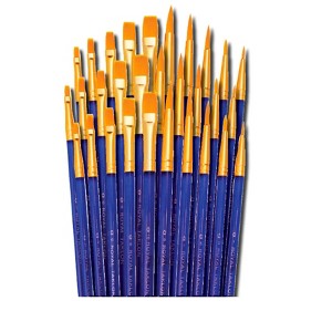 Royal & Langnickel Gold Taklon Brushes, Set of 30 - 1 of 1