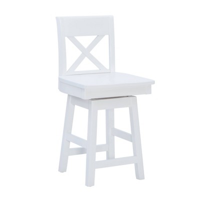 Linon Kiri 24" Swivel Seat Counter Height Barstool