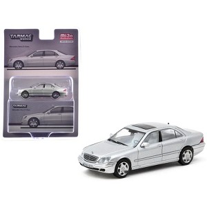 Mercedes-Benz S-Class Brilliant Silver Metallic "Global64" Series 1/64 Diecast Model by Tarmac Works - 1 of 4