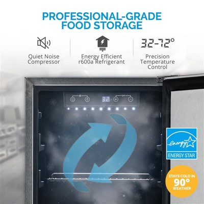 NewAir 15" Stainless Steel Smart Built-in Beverage Refrigerator