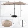 15ft Patio Umbrella with  Tilt Waterproof Sun Shade for Deck, Pool, Garden - 3 of 4