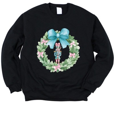 Simply Sage Market Women's Graphic Sweatshirt Nutcracker Wreath Coquette