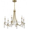 Savoy House Mayfair 6 - Light Chandelier in  Warm Brass/Chrome - 3 of 4