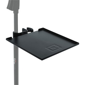 Gator GFW-SHELF0909 Gator Frameworks small microphone stand clamp-on utility shelf, capacity up to 10lbs. - 1 of 4