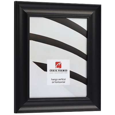Satin Black 12x18 Picture Frame with White Mat