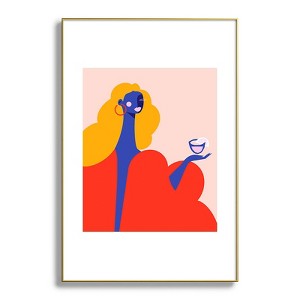 Maritza Lisa Happy Hour Metal Framed Art Print - Deny Desings - 1 of 3