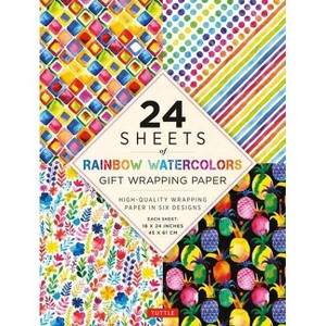 Rainbow Watercolors Gift Wrapping Paper - 24 Sheets - by  Tuttle Studio (Paperback) - 1 of 1