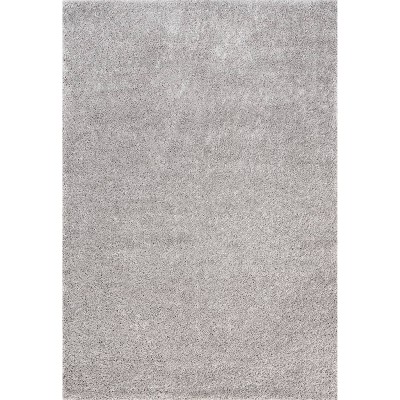 Luxurious Silver Shag Rectangular Rug 52" x 24"