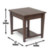 Classic Hardwood End Table - Charming Design, Cherry Finish - Ample Hidden Storage Space - Elegant Addition to Living Room - 2 of 3