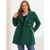 Agnes Orinda Women's Plus Size Winter Fashion Double Breasted with Pockets Warm Pea Coats - 2 of 4