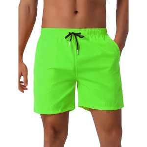 INSPIRE CHIC Men's Summer Colorful Elastic Waist Drawstring Surfing Board Shorts - 1 of 4