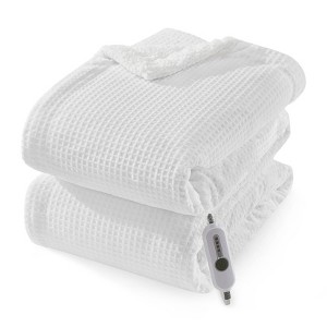 Electric Blanket, Soft Tufted Wool, ETL Certified, Multiple Temperature Settings, Timer Function, Fast Heating, Machine Washable - 1 of 4