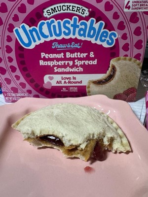 Smucker's Uncrustables Frozen Peanut Butter & Raspberry Spread Sandwich ...