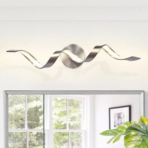 LLHZSY Modern Spiral Design LED Bathroom Vanity Light Dimmable Wall Light - 23 3/5 Inch - Nickel-3000K - 1 of 1