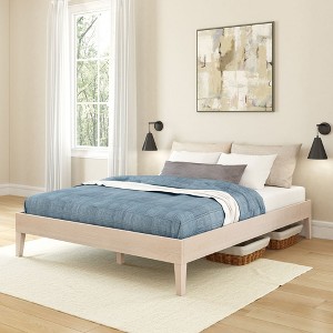 Now Furniture Queen Bed Frame, Wooden Platform Bed - 1 of 4