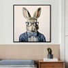 KTMBDW Pet Portrait - Whimsical Blue Rabbit, Personalized Gift for Her Birthday, Gift for Women/Men, Wrapped Canvas Wall Art - 2 of 4