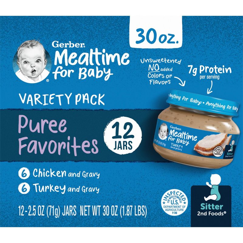 Gerber Meats Variety Pack Baby Meals - 30oz/12pk, 3 of 7