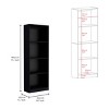 GlasFlength Decorative Storage Cabinets Modern Accent Storage Cabinet with 4 Shelf Free standing Cabinet for Living Room, Black, 24.7"*11.7"*71.1" - 4 of 4
