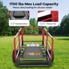 Heavy-Duty Garden Trailer, 1700lbs Steel ATV Trailer Tow Behind Dump Cart, Load Capacity 17 Cubic Feet, with Removable Sides and 2 Tires - 4 of 4