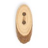 Dritz 50mm Sustainable Wood Grain Oval Buttons Light Brown: Large Sewing Fasteners, Plastic, Pack of 3 - 3 of 4
