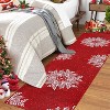 Christmas Snowflake Area Rug,2x3 Rug Washable Non Slip for Entryway,Soft Low Pile Christmas Door Mat - 2 of 4