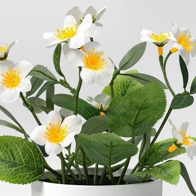 Artificial Spring Floral Mini Arrangement Potted Plant Yellow - Threshold&#8482;