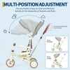 7-in-1 Foldable Baby Tricycle with Adjustable Parent Handle – Toddler Trike with Safety Harness, Wheel Brakes & Removable Canopy for Boys & Girls - 3 of 4