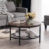 VINGLI Round Coffee Tables Living Room, 31.5" Wooden Coffee Table with Storage - 2 of 4