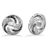 Pompeii3 1/2ct 14K White Gold Black & White Diamond Spiral Earring Jackets (up to 4mm) - 2 of 4