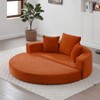 TiramisuBest Corduroy Cloud Convertible Sofa Bed Multi-functional Circular Bed Futon Sofa 3 Pillows Fold Out Floor Lounger Guest Mattress - 3 of 4