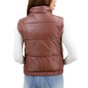 Women's Butter Faux Leather Puffer Jacket/Vest - Grace & Lace - image 4 of 4