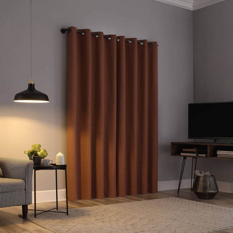 Channing Textured Draft Shield Fleece Insulated 100% Blackout Grommet Top Curtain Panel - Sun Zero, 3 of 10